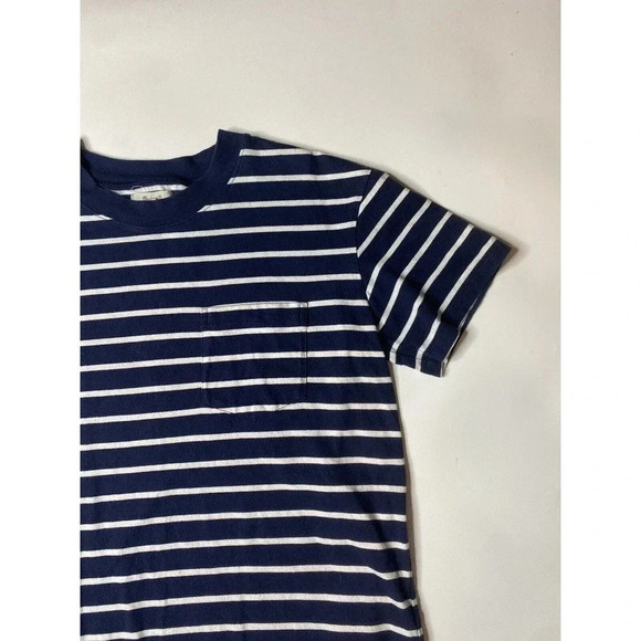 Madewell Blue Tina Striped T-Shirt Dress Sz S Small Nautical Summer Style M2241 - Picture 2 of 6
